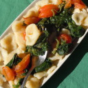 Viva la pasta cz.14, Corzetti alla polceverasca con spinaci e pomodori