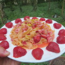 Viva la pasta! cz.28, Tagliatelle con fragole e gamberetti