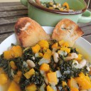 Toskańska zupa  z dyni i czarnej kapusty