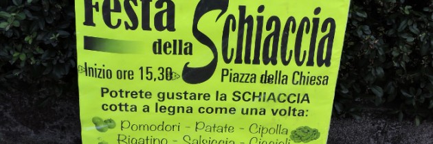 Schiaccia czyli schiacciata w Villa di Baggio