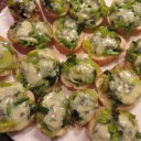 Crostini z porem i gorgonzolą