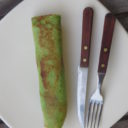 Zielone naleśniki z dwoma farszami