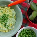 Tagliolini z sosem ricottowo – groszkowym