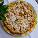 Sbrisolona z kremem orzechowym i jabłkami