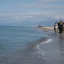 Toskańska plaża w październiku