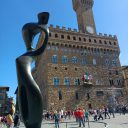 Florencja: Plac Signoria, Henry Moore i Cosimo I, który zsiadł z konia