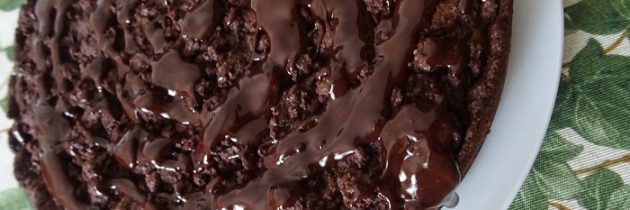 Sbrisolona mocno czekoladowa ze środkiem z ricotty i kremu orzechowego